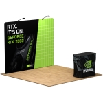 Expo Flat 10×10 Waveline Trade Show Booth Tension Fabric Display Kit