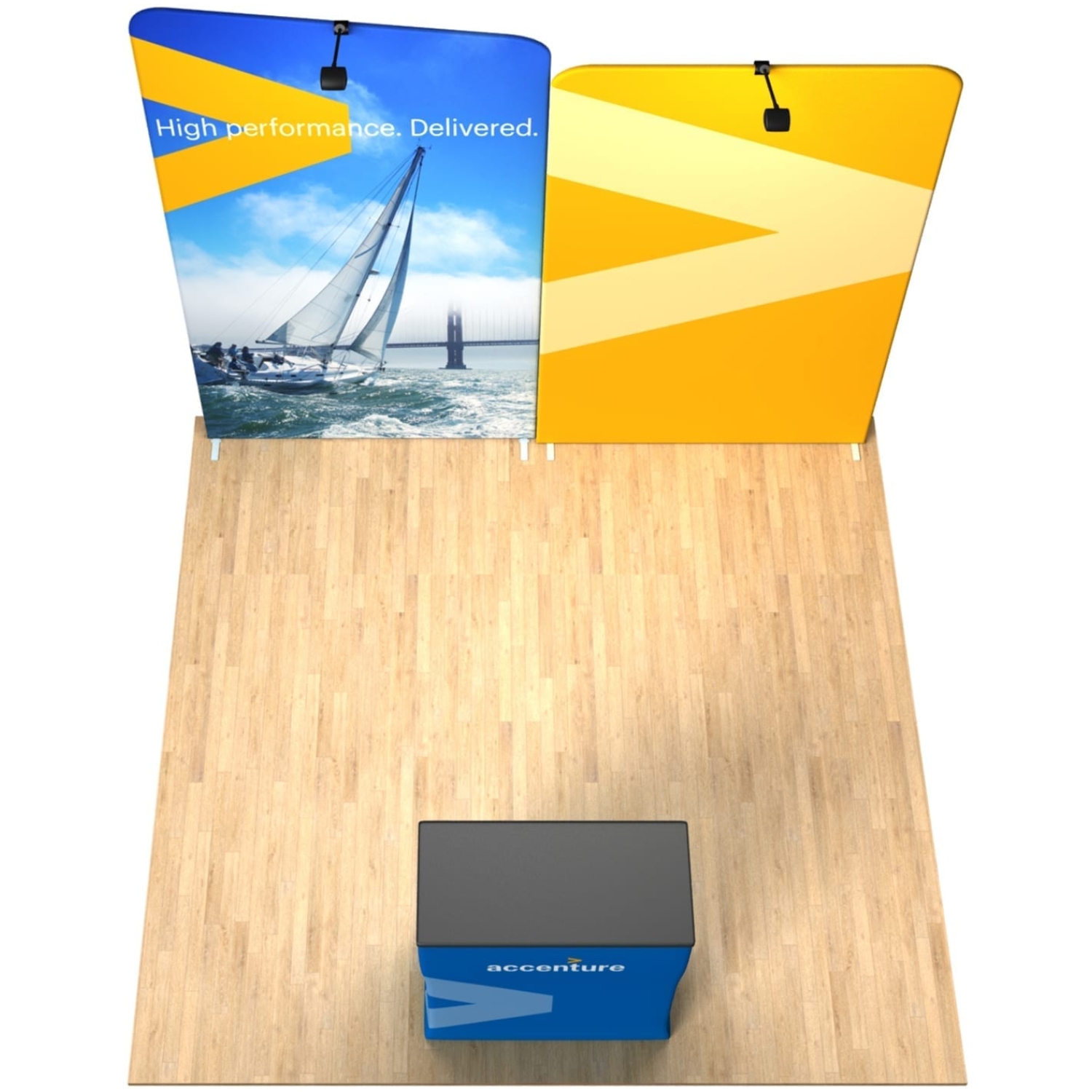 Aero Motion 10×10 Waveline Trade Show Booth Tension Fabric Display Kit