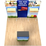 Expo Column Merchandiser 10×10 Waveline Trade Show Booth Tension Fabric Display Kit