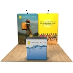 Expo Duet 10×10 Waveline Trade Show Booth Tension Fabric Display Kit