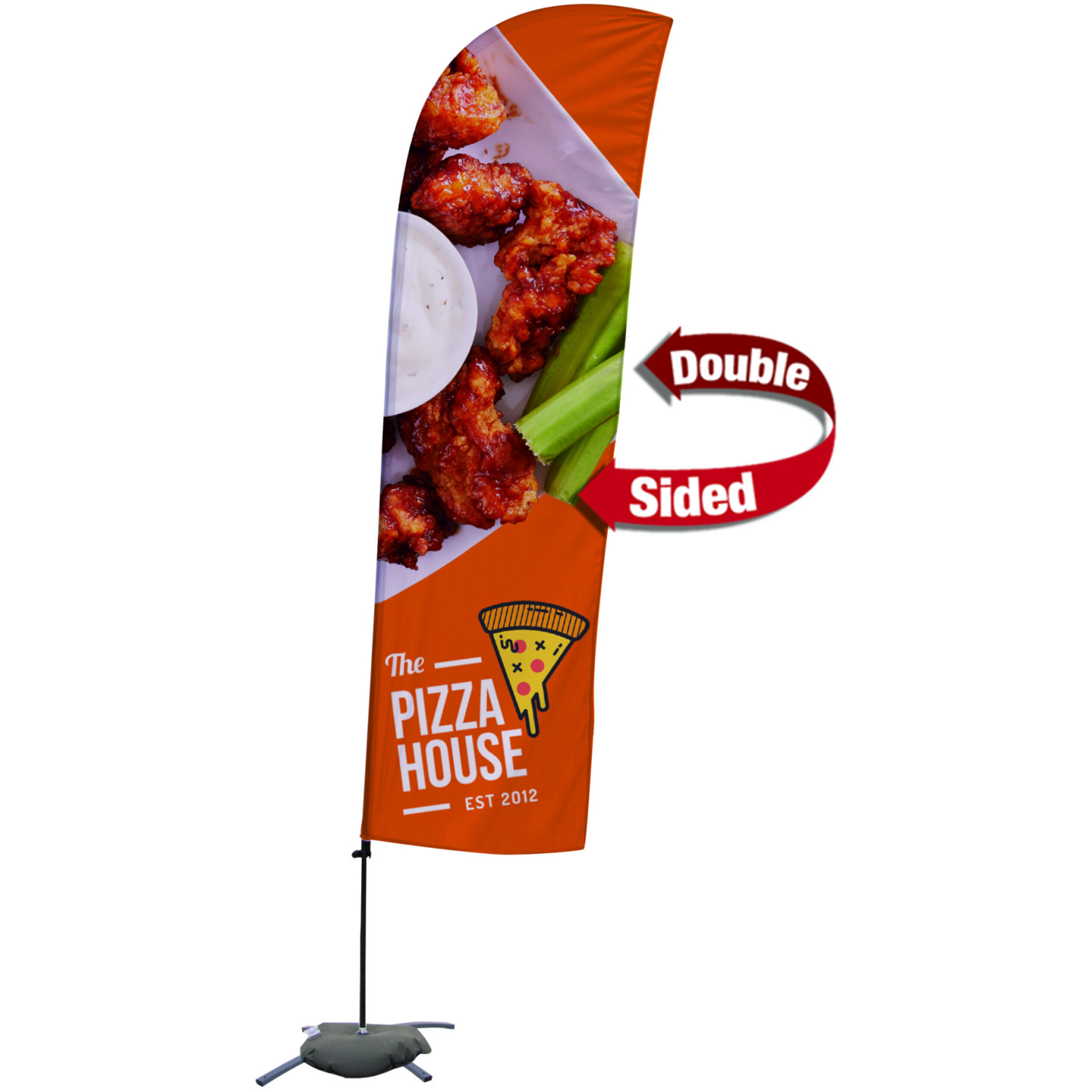 10.5′ Value Blade Sail Sign Kit (double-sided W/ Cross Base)