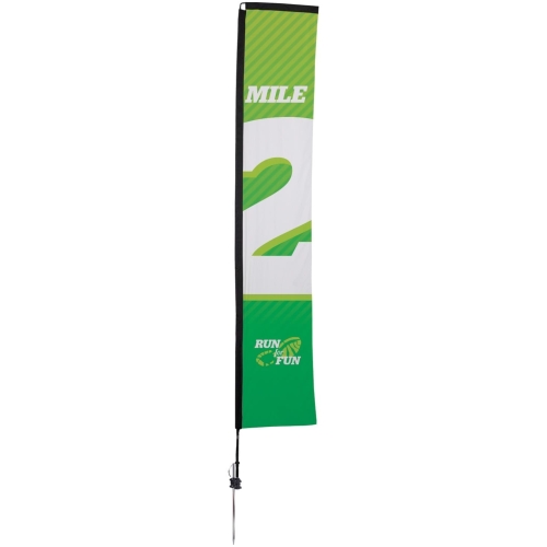 14.5′ Premium Rectangle Sail Sign, 1-sided, Ground Spike