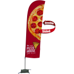 15′ Value Blade Sail Sign Kit (double-sided W/ Cross Base)