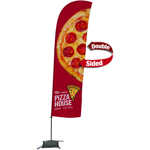 15′ Value Blade Sail Sign Kit (double-sided W/ Cross Base)