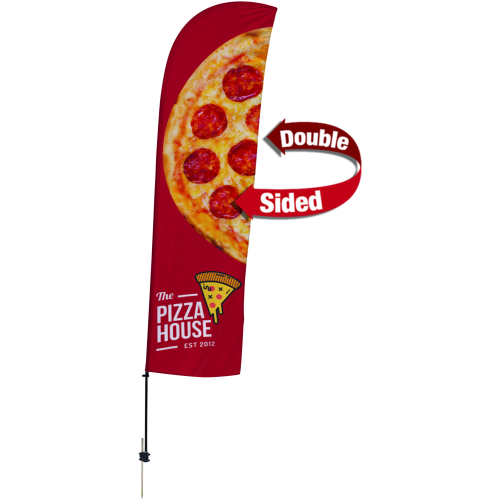 15′ Value Blade Sail Sign Kit (double-sided W/ Spike Base)