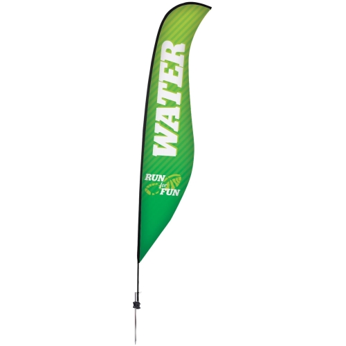 17′ Premium Sabre Sail Sign, 1-sided, Ground Spike