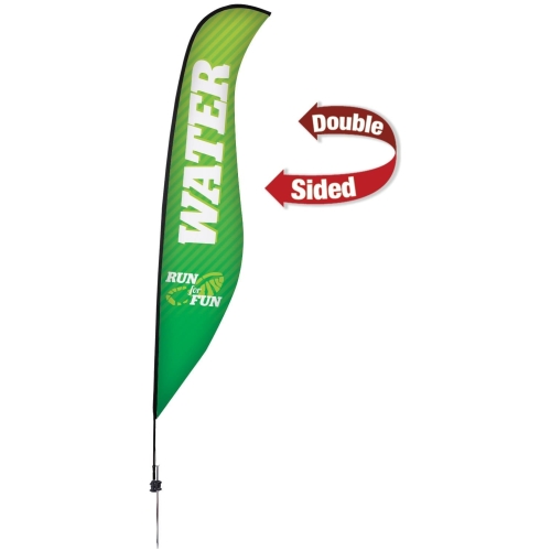 17′ Premium Sabre Sail Sign, 2-sided, Ground Spike