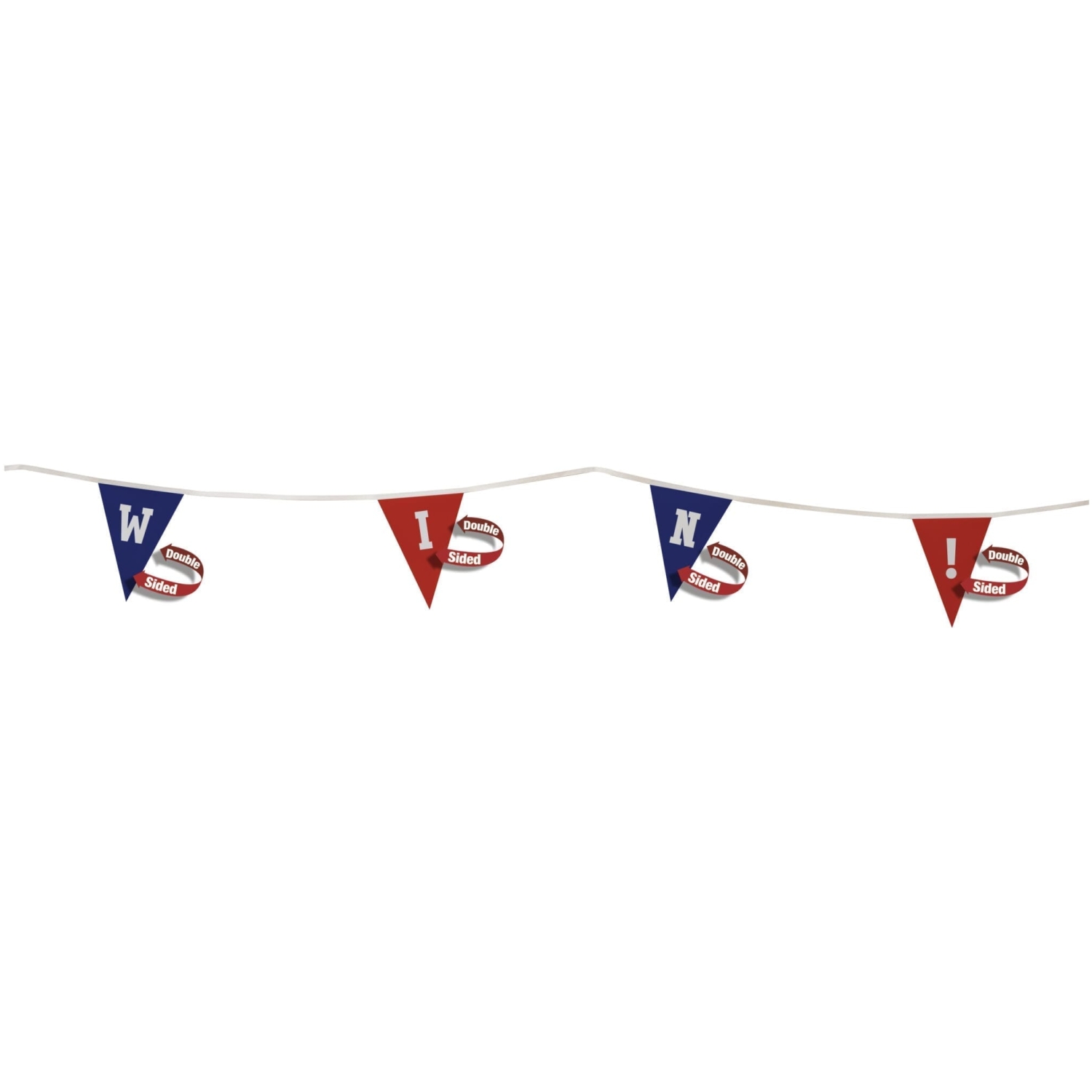 20′ Triangle Pennant String 9″ X 12″ – Double Sided