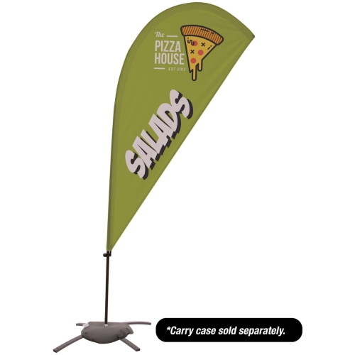 6.5′ Value Teardrop Sail Sign – 1-sided With Cross Base