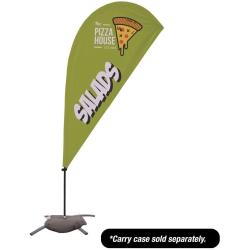 6.5′ Value Teardrop Sail Sign – 2-sided With Cross Base