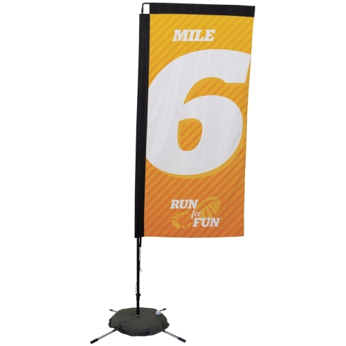 7′ Premium Rectangle Sail Sign, 1-sided, Scissor Base