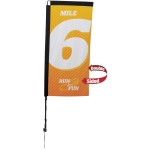 7′ Premium Rectangle Sail Sign, 2-sided, Ground Spike
