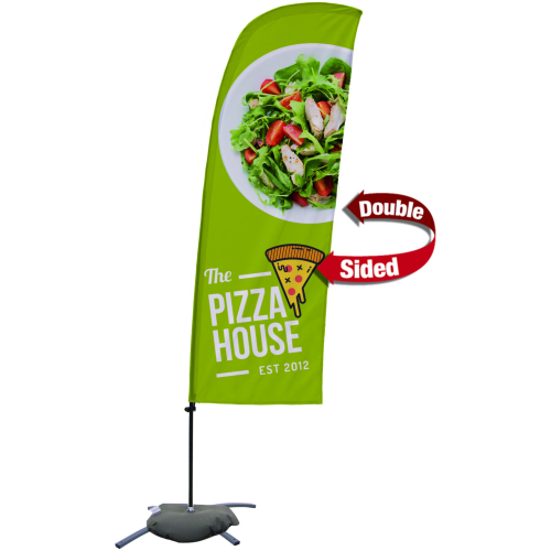 7.5′ Value Blade Sail Sign Kit (double-sided W/ Cross Base)