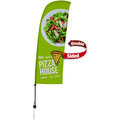 7.5′ Value Blade Sail Sign Kit (double-sided W/ Spike Base)