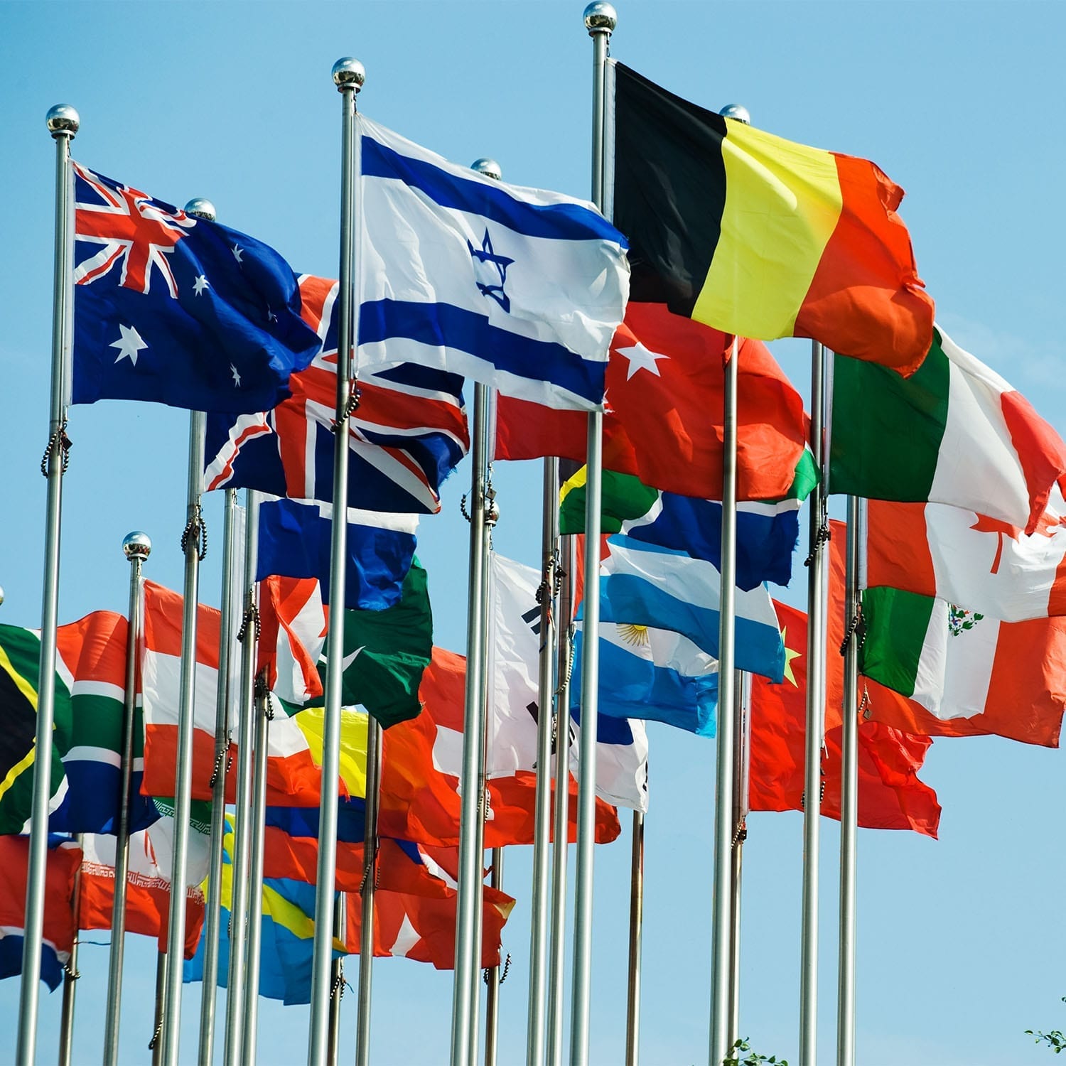 Nylon International Flags (single-sided) – 6′ X 10′
