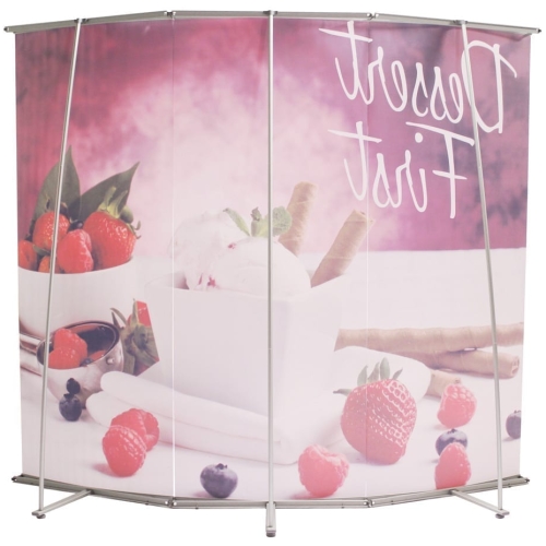 3-piece L Banner Curved Fabric Graphic Package With Case (frame W/ Silverwing Hard Case & Graphic)