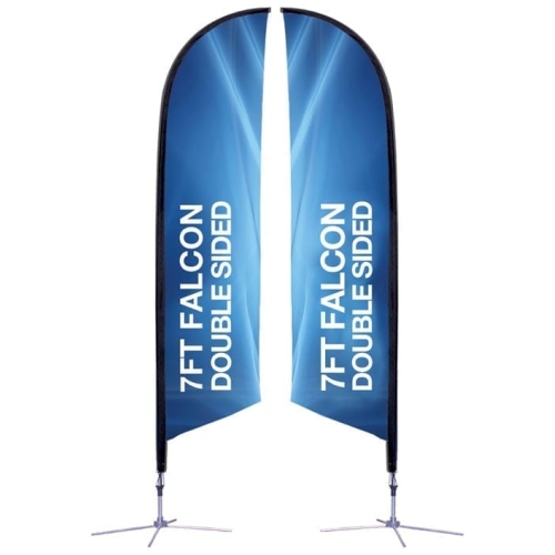 Falcon Stand — Xsmall 7ft. X-base, Double-sided Graphic Package (stand & Graphic)