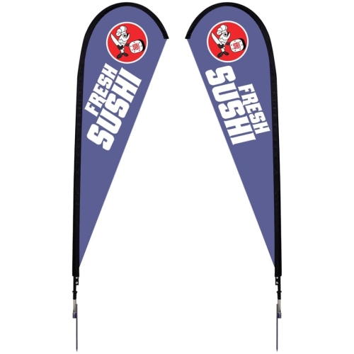 Sunbird Stand —  Medium 9 Ft. Spike Base, Double-sided Graphic Package (stand & Graphic)