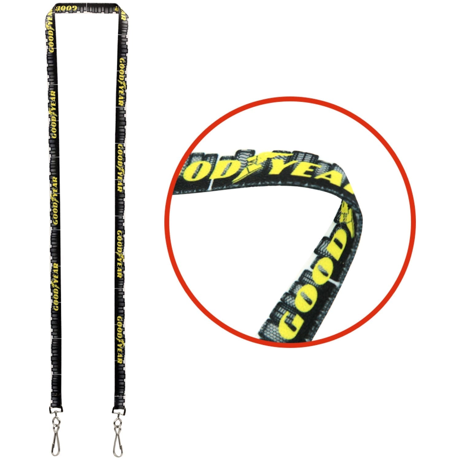 Logo Sublimation Lanyards with Dual J-Hook Attachment