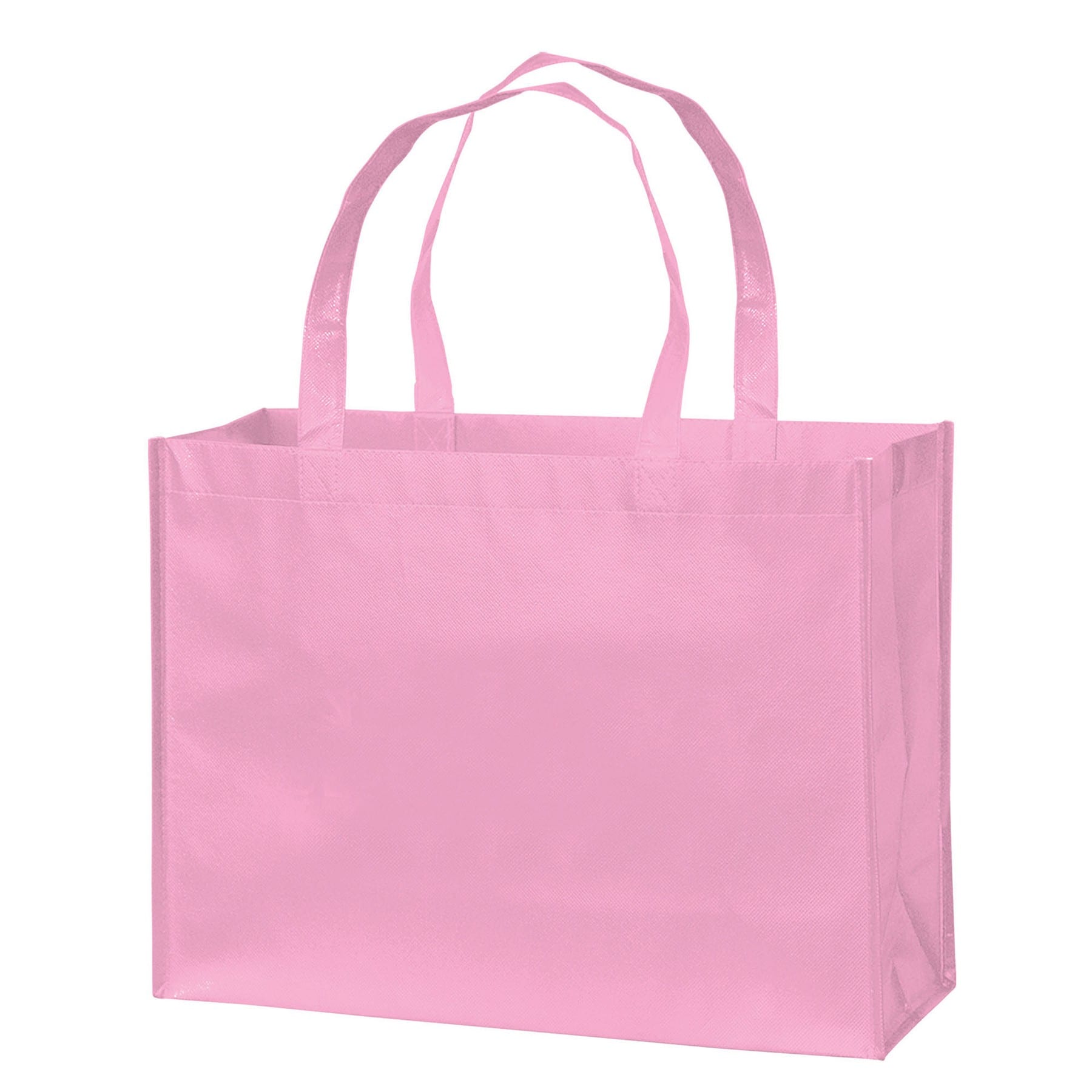 Breast Cancer Awareness Pink Gloss Laminated Designer Tote Bag (16x6x12)  - Screen Print - Display Pros