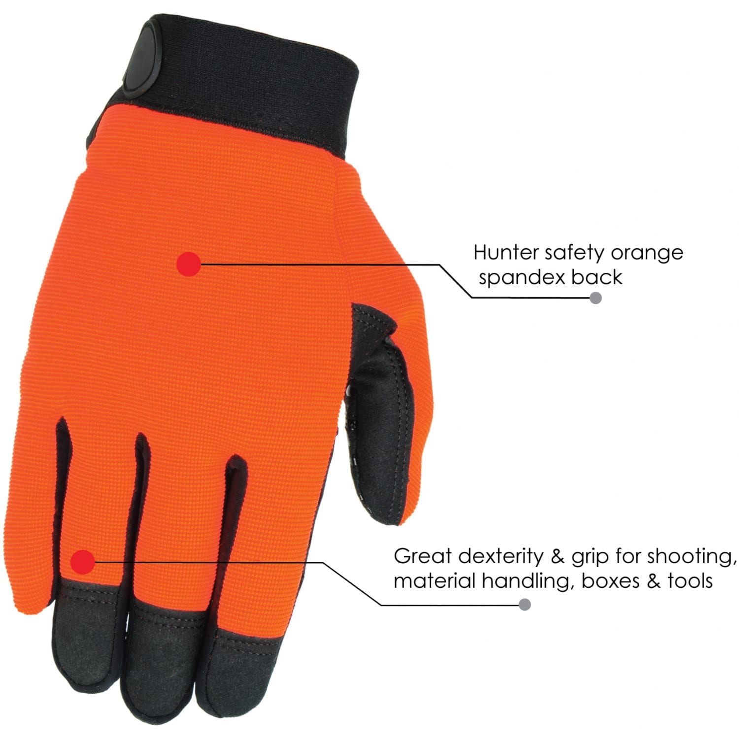 Orange Sure-Grip Work Gloves