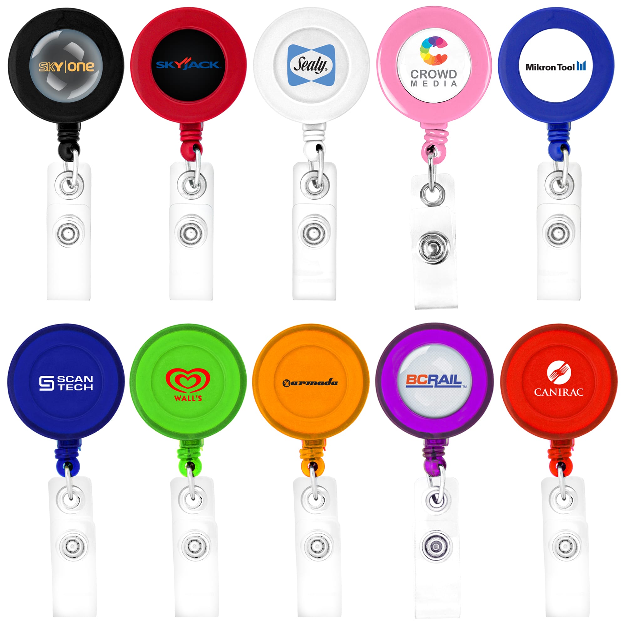 Round Shaped Retractable Badge Holder - Display Pros